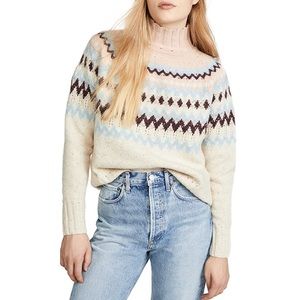 Rebecca Taylor LA VIE Fair Isle Turtleneck Sweater